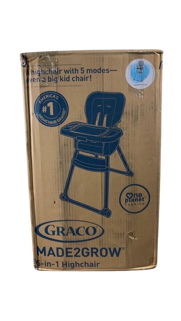 Graco Made2Grow 5-in-1 High Chair, Hudson Fashion