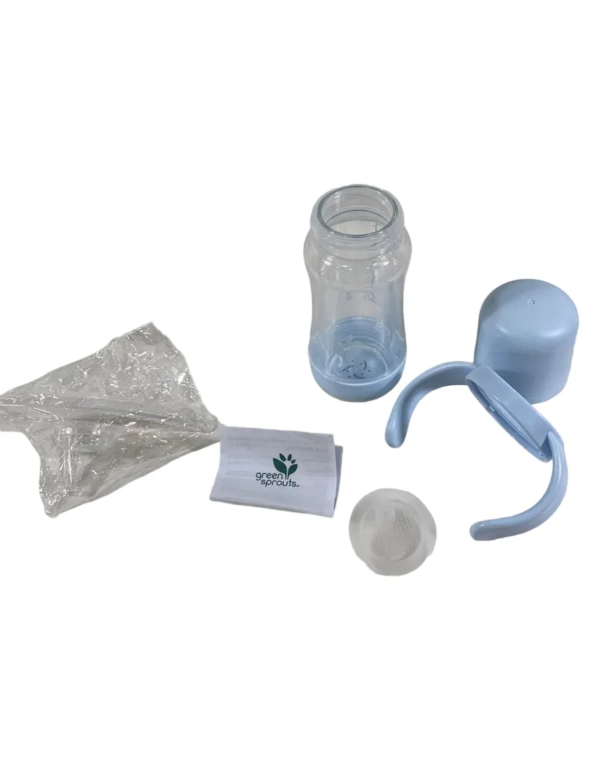 Green Sprouts Glass Sip and Straw Cup, Blue