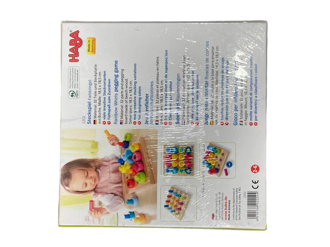 HABA Rainbow Wheels Pegging Game