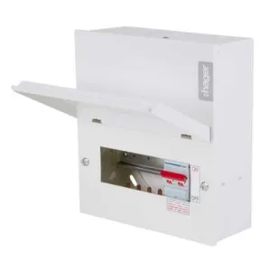 Hager VML106RK 6 Way 100A Metal CU Round KO