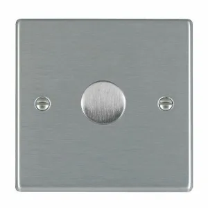 Hamilton 741X40 1 Gang 2 Way 400W On/Off Dimmer, Satin Steel