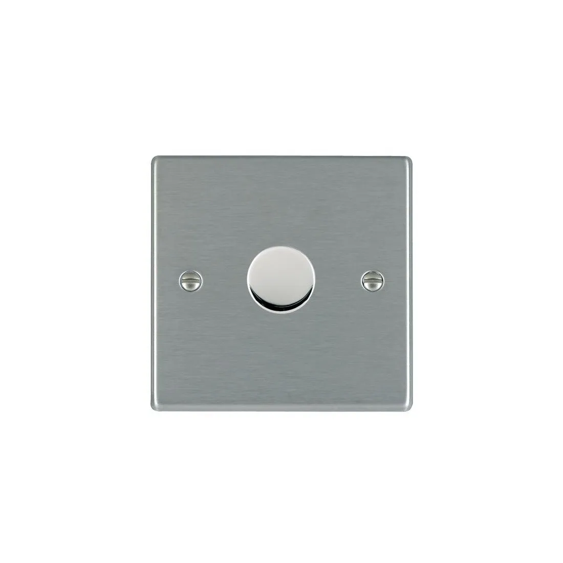 Hamilton 741X40 1 Gang 2 Way 400W On/Off Dimmer, Satin Steel