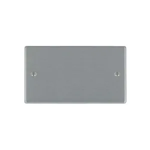 Hamilton 74BPD Satin Steel Double Blank Plate