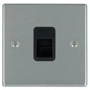 Hamilton 74TCMB 1 Gang Telephone Master, Satin Steel & Black
