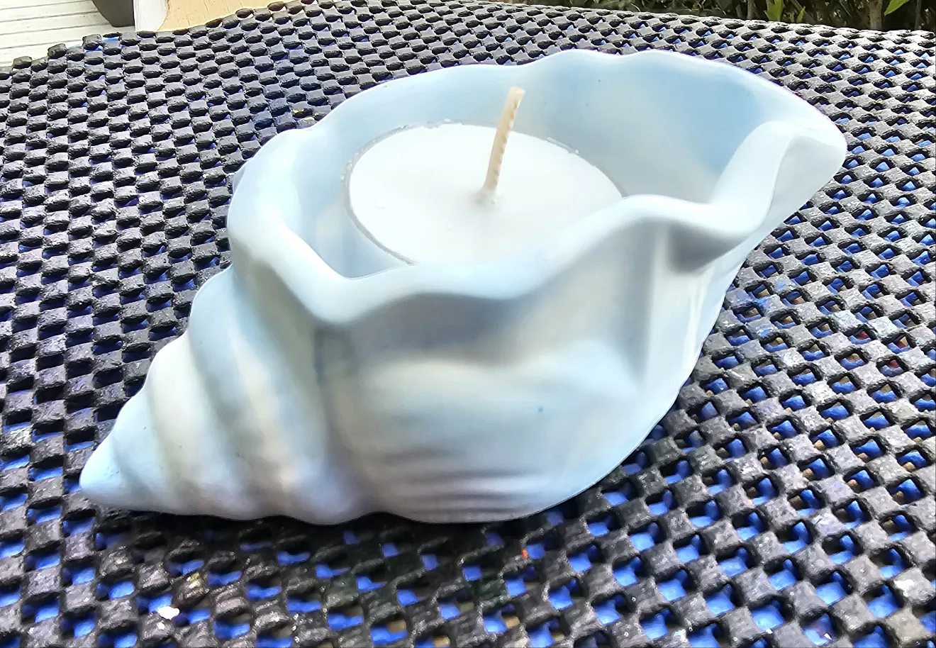 HANDMADE SHELL CANDLE HOLDER