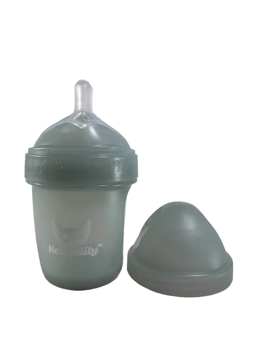 Herobility Wide-Neck Baby Bottle, Gray, 0  month, 1 Count
