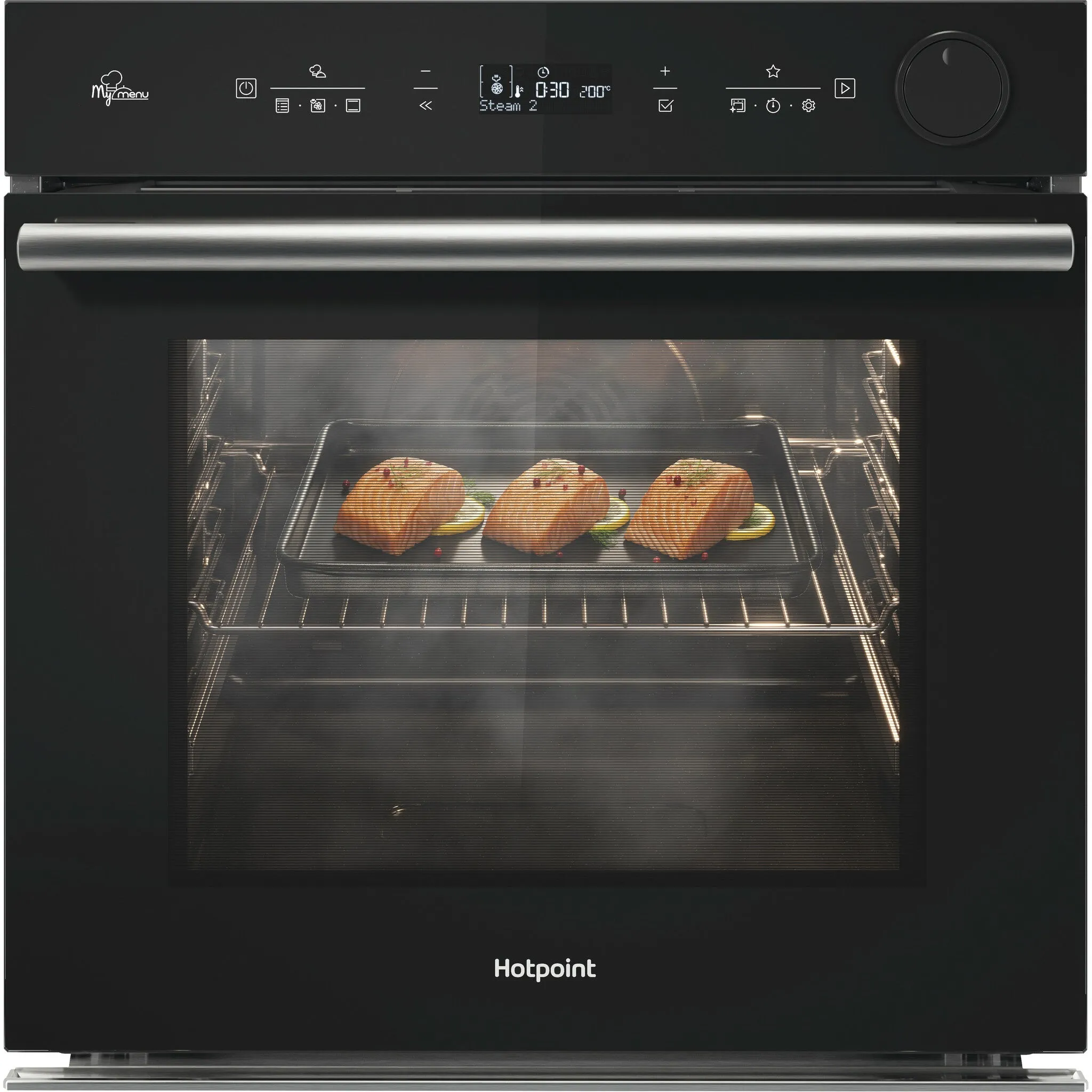 Hotpoint Class 4 SI4S 854 C BL Built-In Electric Oven - Air Fry, Active Steam, Black