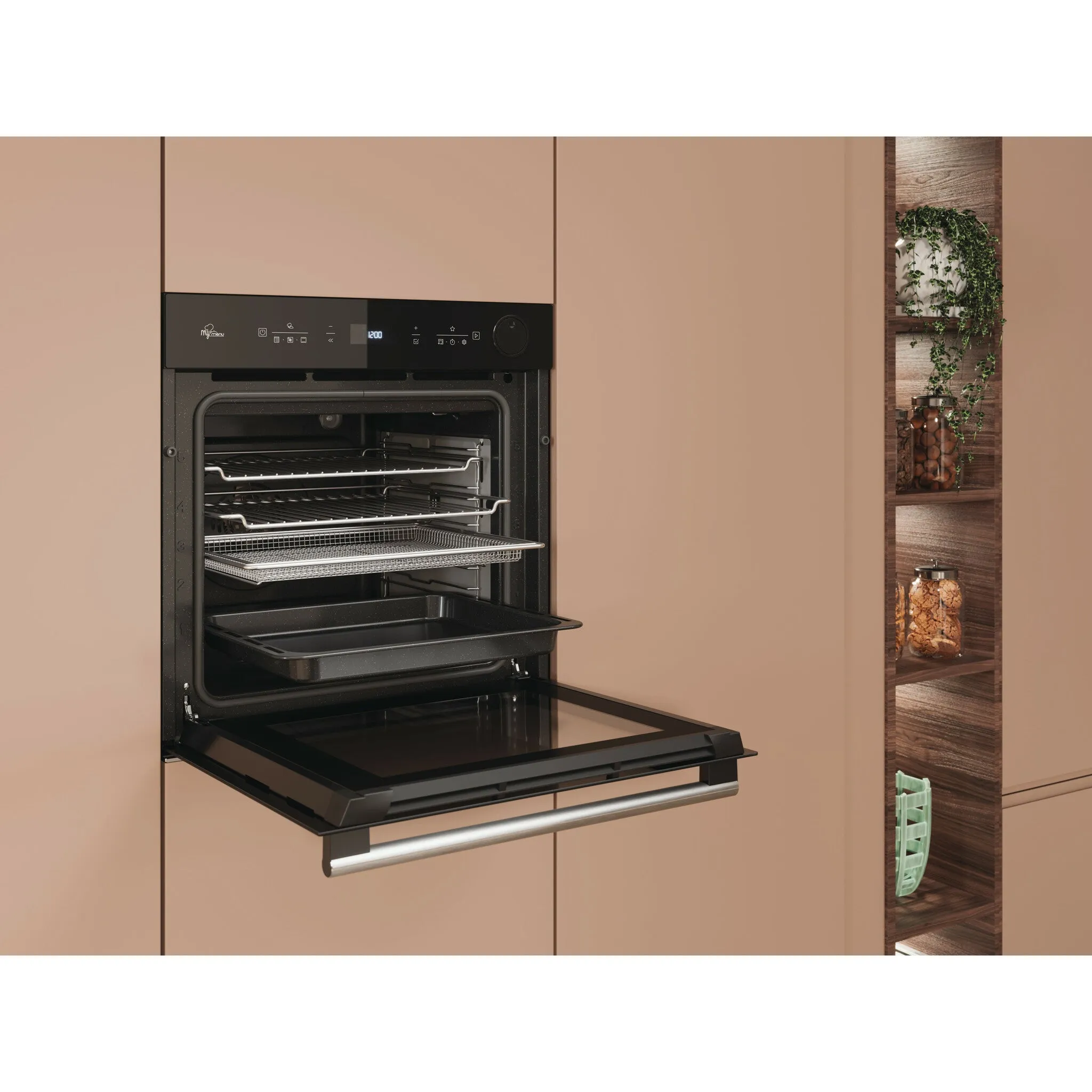 Hotpoint Class 4 SI4S 854 C BL Built-In Electric Oven - Air Fry, Active Steam, Black