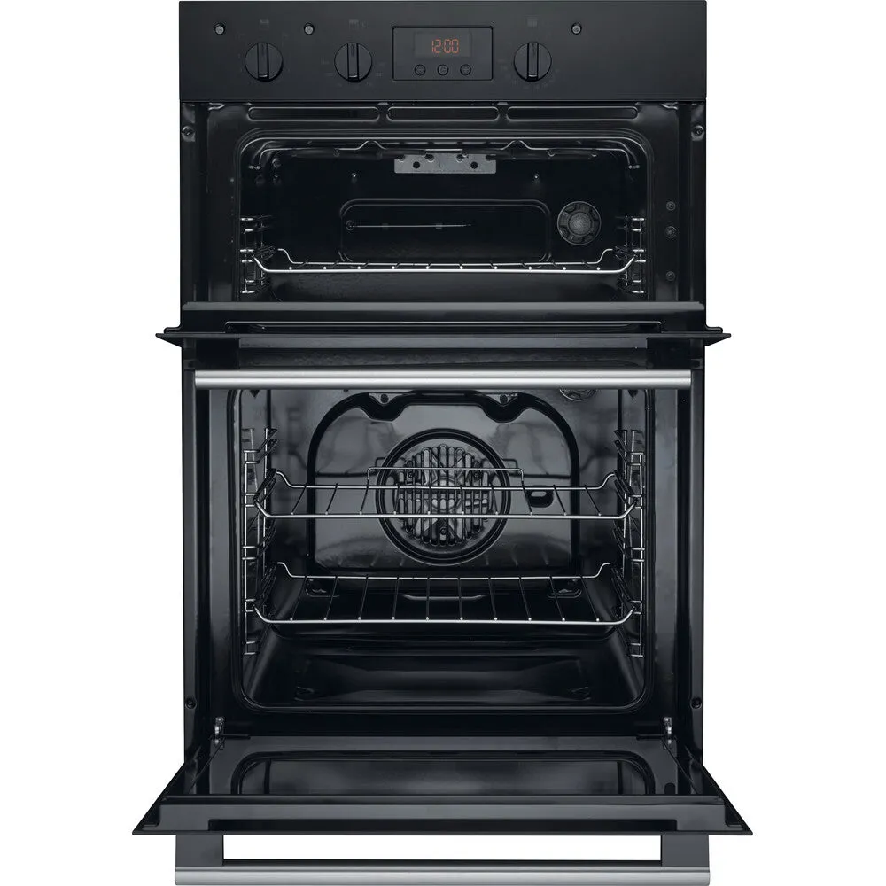 Hotpoint DD2 540 BL Built-In 116L Electric Double Oven - Black, A Rated
