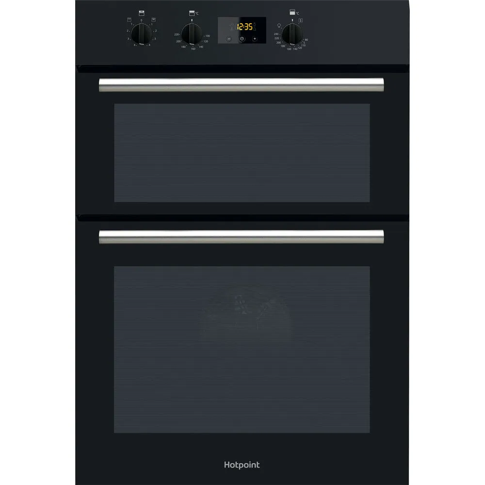 Hotpoint DD2 540 BL Built-In 116L Electric Double Oven - Black, A Rated
