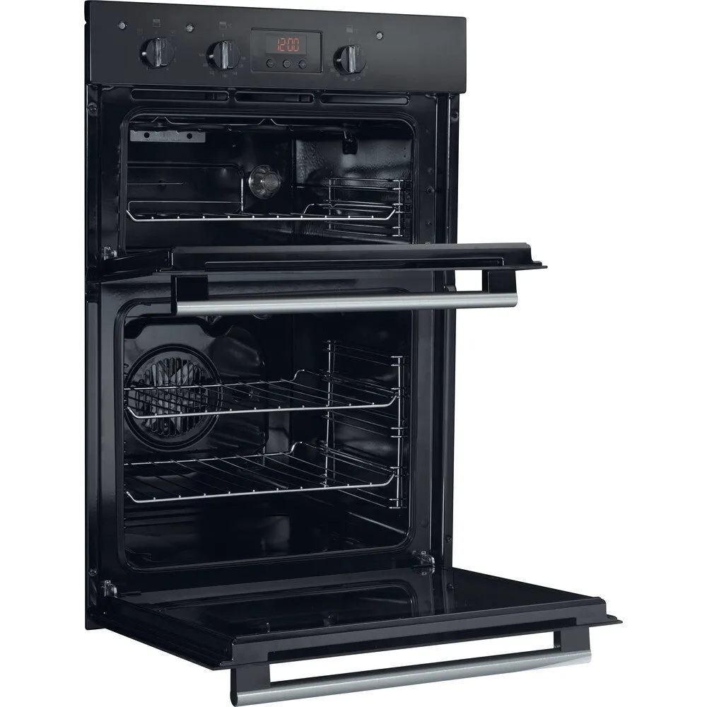 Hotpoint DD2 540 BL Built-In 116L Electric Double Oven - Black, A Rated