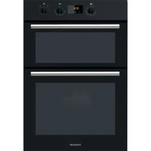 Hotpoint DD2 540 BL Built-In 116L Electric Double Oven - Black, A Rated