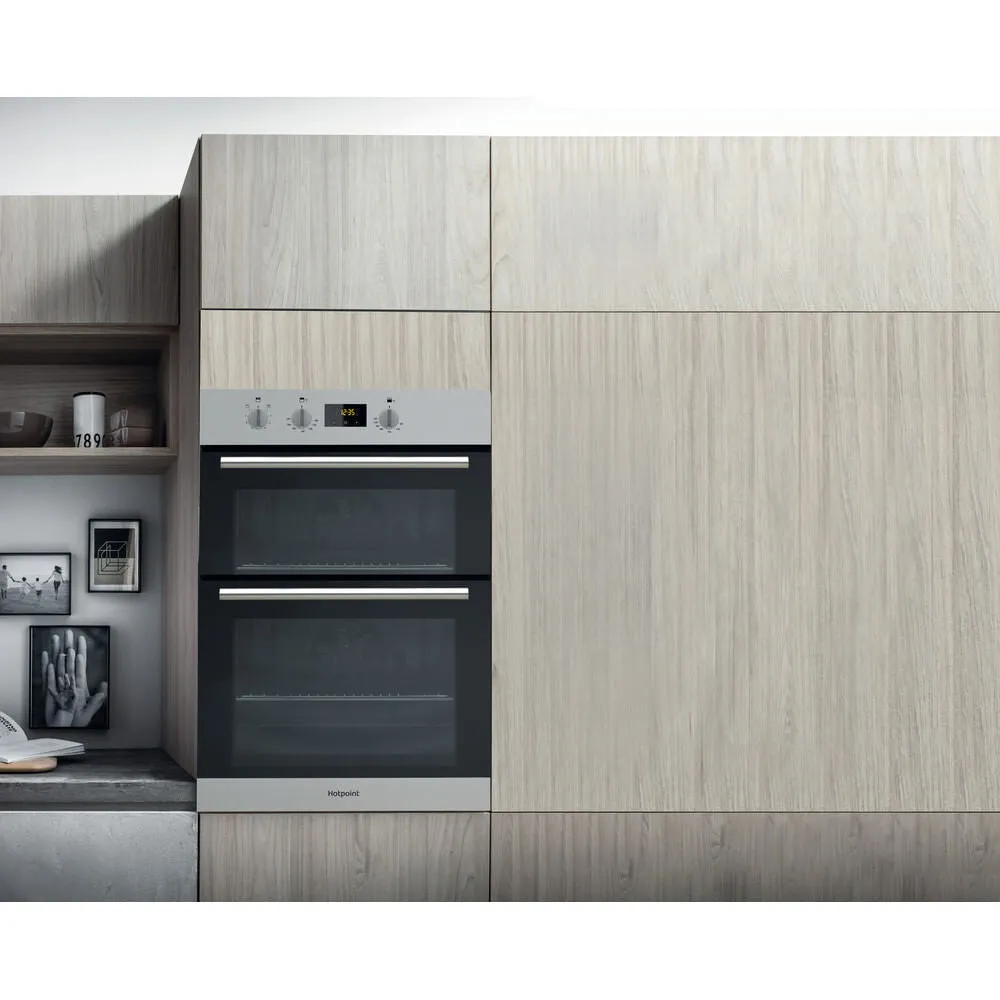 Hotpoint DD2 540 IX Built-In 74L Electric Double Oven - Stainless Steel