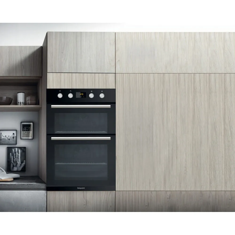 Hotpoint DD2 844 C BL Built-In 112L Electric Double Oven - Black