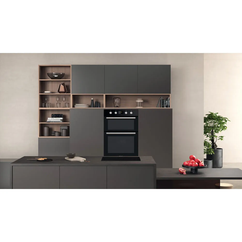 Hotpoint DD2 844 C BL Built-In 112L Electric Double Oven - Black