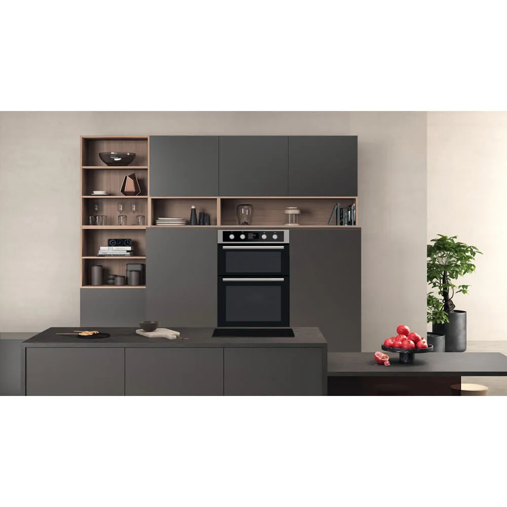 Hotpoint DD2 844 C IX Built-In 112L Electric Double Oven - 1650W, Black