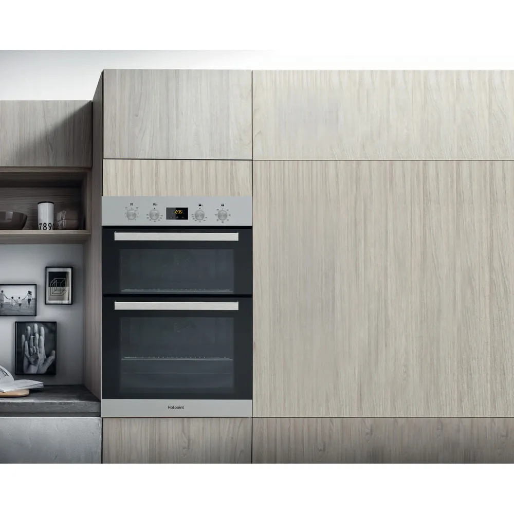 Hotpoint DKD3 841 IX Built-In 109L Electric Double Oven - Stainless Steel