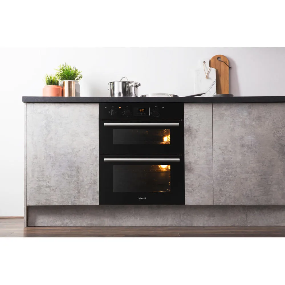 Hotpoint DU2 540 BL Built-In 96L Electric Double Oven - Black