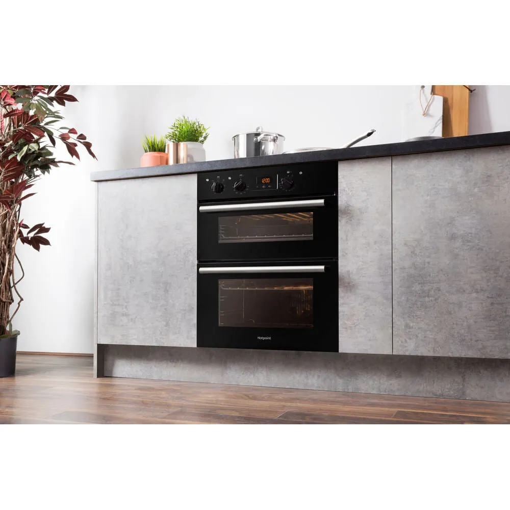 Hotpoint DU2 540 BL Built-In 96L Electric Double Oven - Black