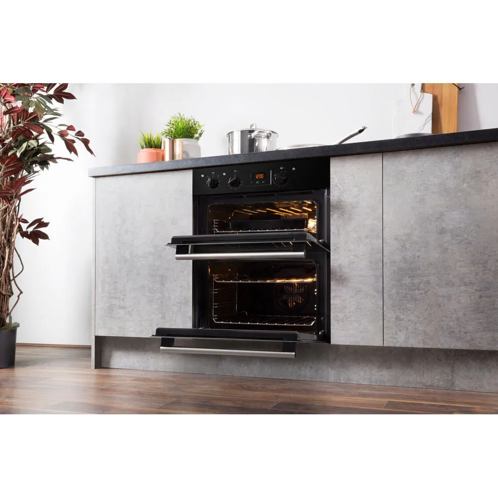 Hotpoint DU2 540 BL Built-In 96L Electric Double Oven - Black