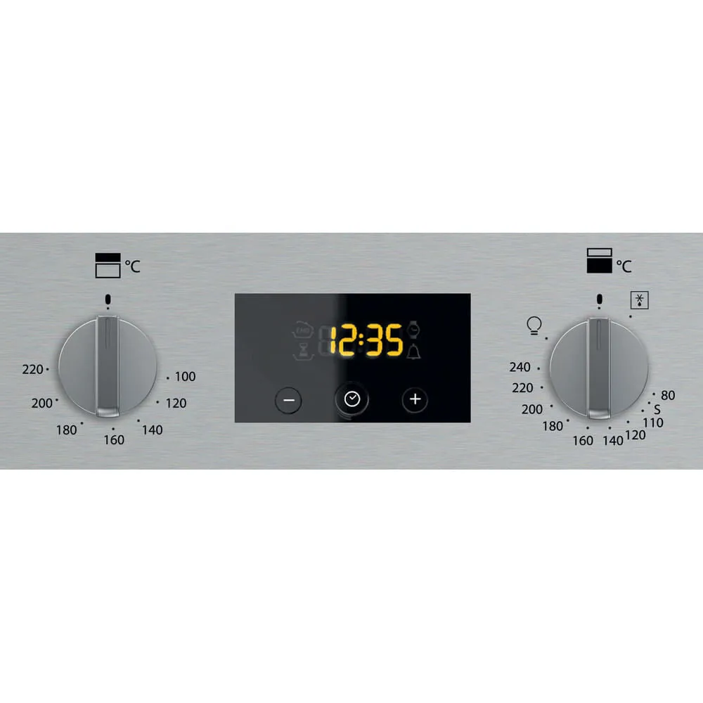 Hotpoint DU2 540 IX Built-In 96L Electric Double Oven - Black, Stainless Steel