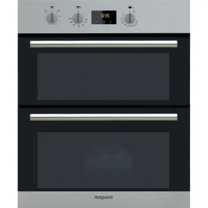 Hotpoint DU2 540 IX Built-In 96L Electric Double Oven - Black, Stainless Steel