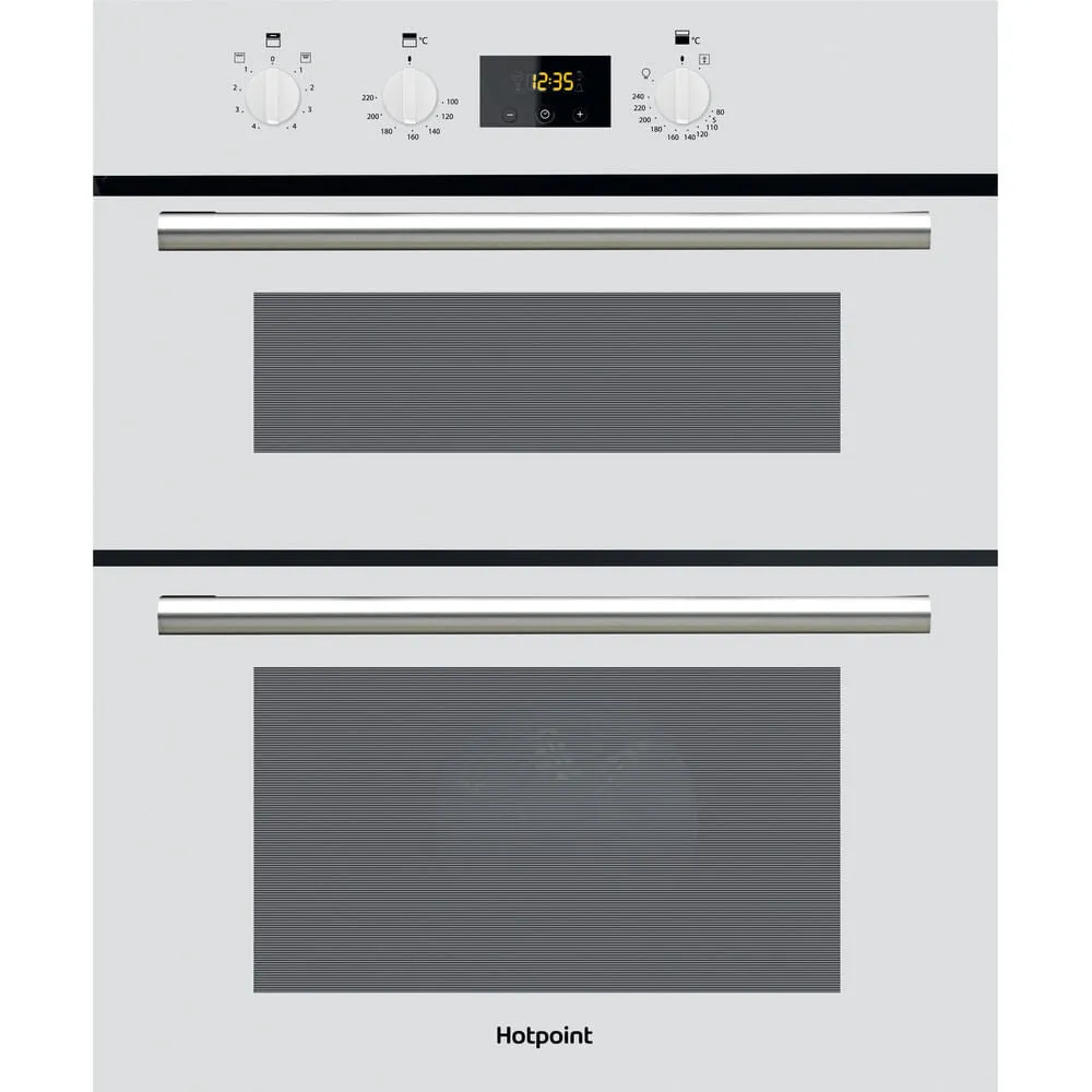 Hotpoint DU2 540 WH Built-In 96L Electric Double Oven - Black, White