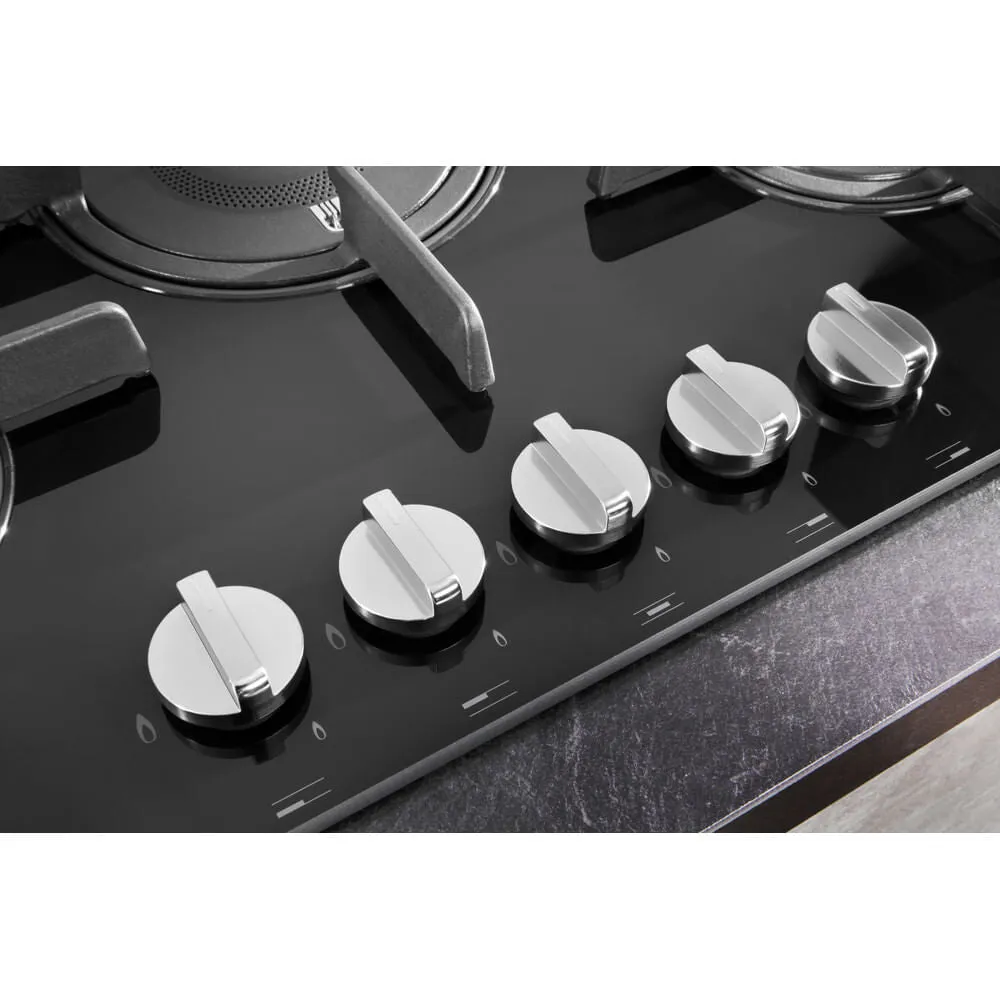 Hotpoint FTGHG 751 D/H(BK) 75cm Built-in Gas Hob - 5 Zones, Black