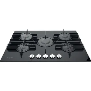 Hotpoint FTGHG 751 D/H(BK) 75cm Built-in Gas Hob - 5 Zones, Black