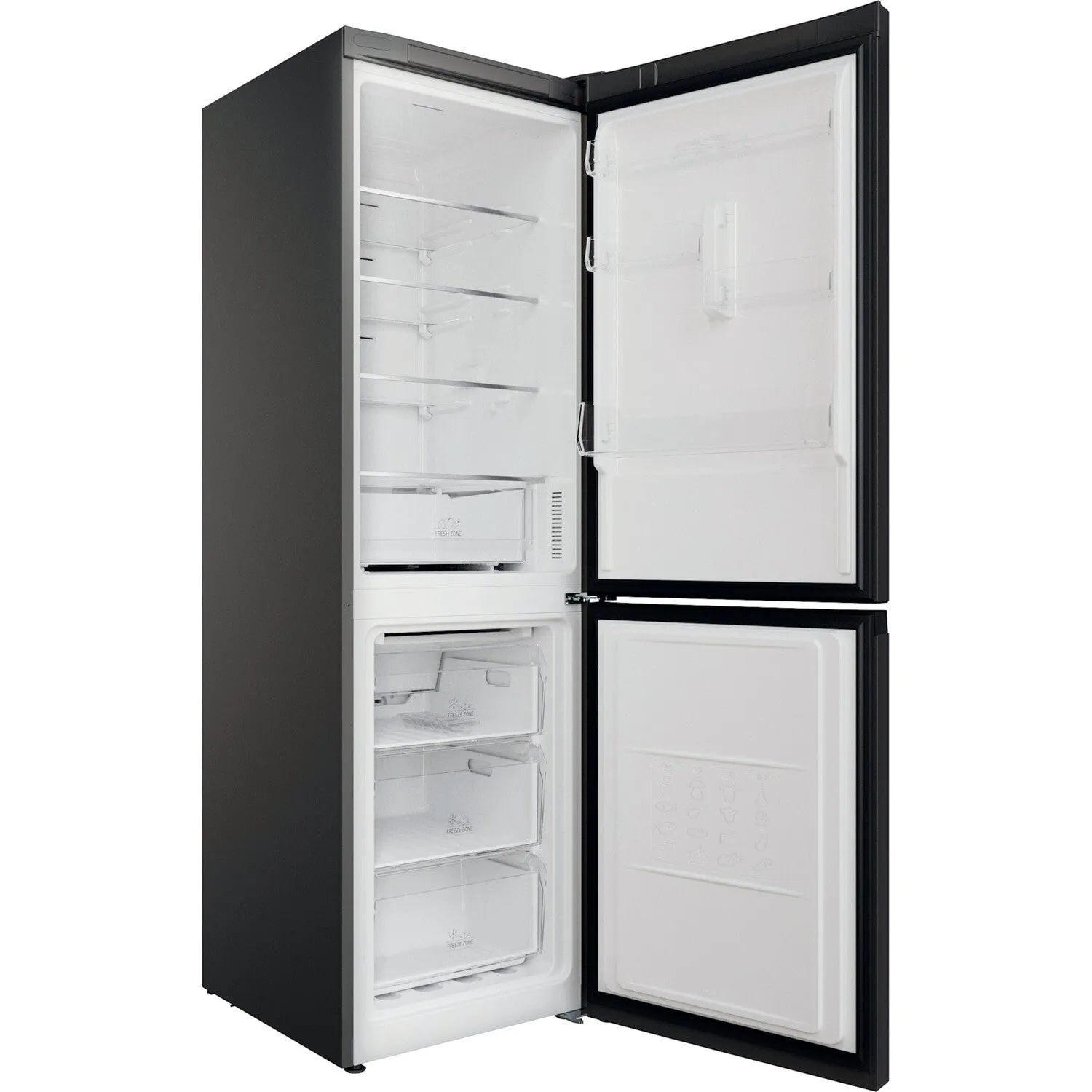 Hotpoint H5X 82O SK Freestanding 335L Fridge Freezer - Black, E Rated