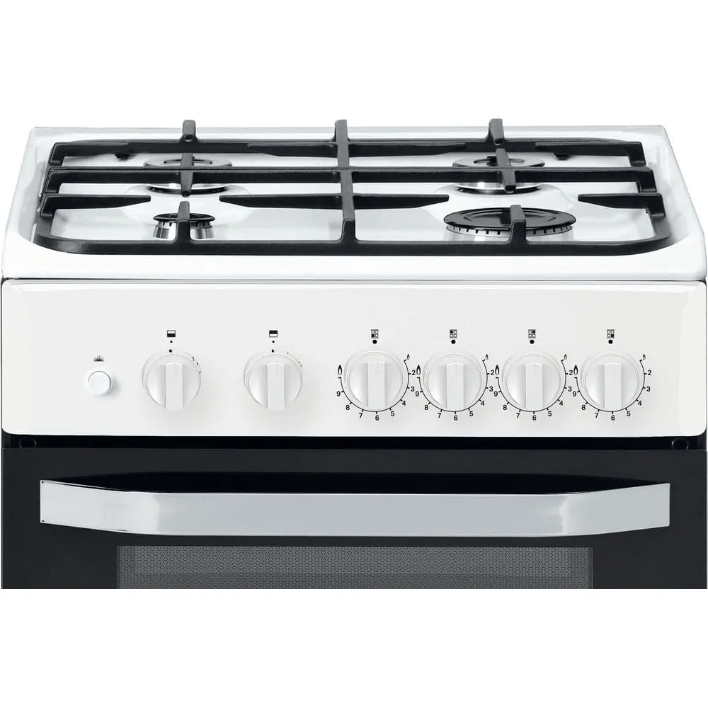 Hotpoint HD5G00KCW/UK Freestanding Gas Cooker - Black, White