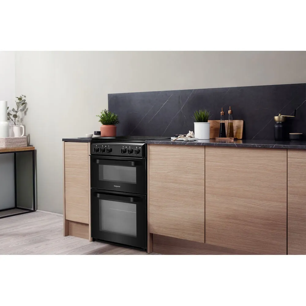 Hotpoint HD5V92KCB Freestanding Electric Ceramic Cooker - Black