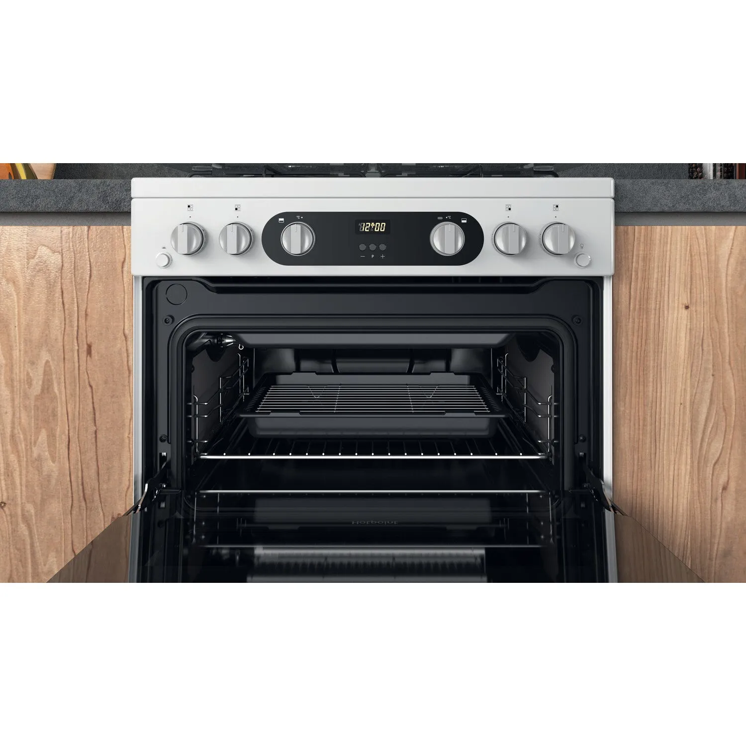 Hotpoint HD67G02CCW/UK Freestanding Gas Cooker - White