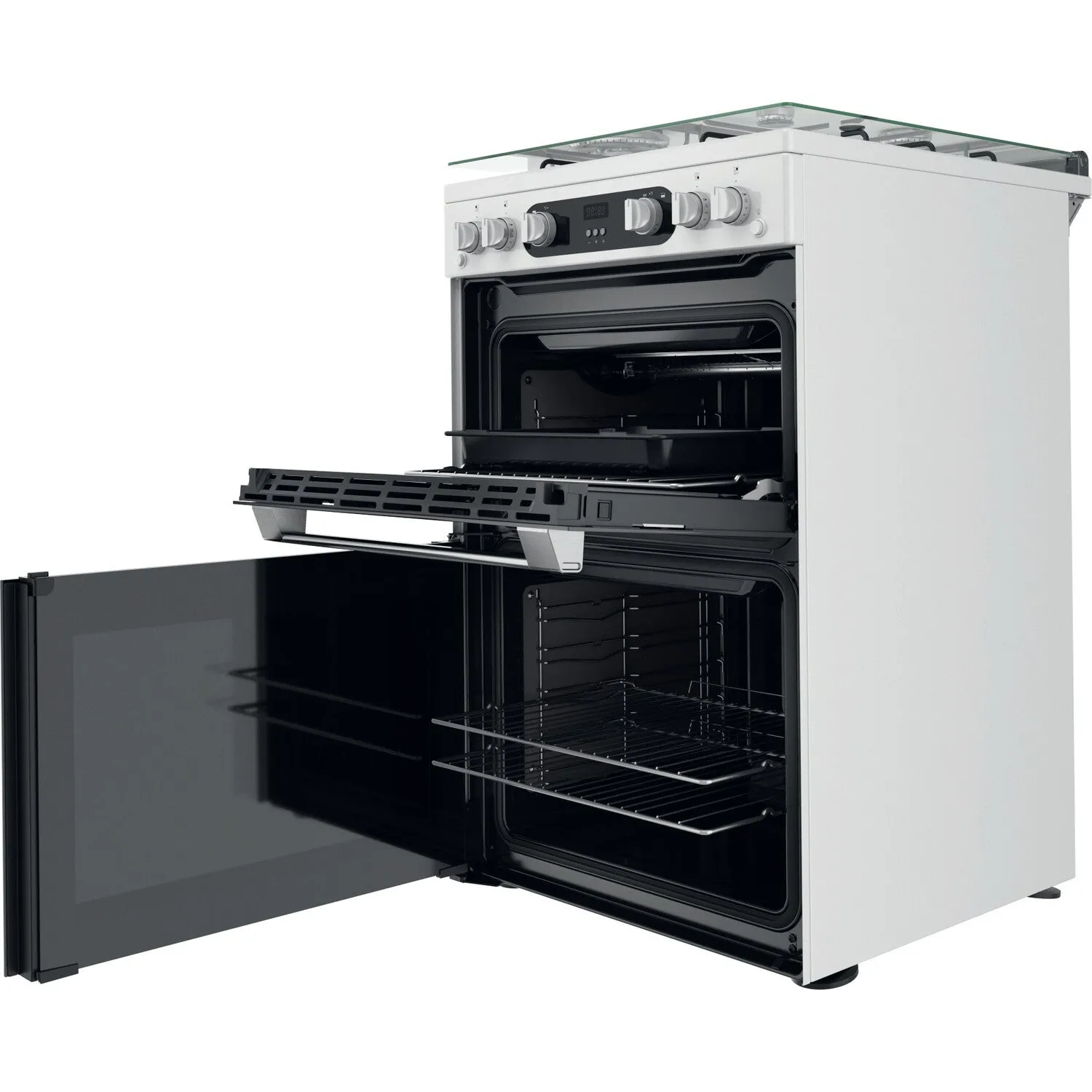 Hotpoint HD67G02CCW/UK Freestanding Gas Cooker - White