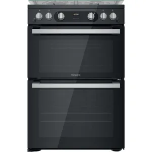 Hotpoint HDM67G0C2CB/UK Freestanding Gas Cooker - Black