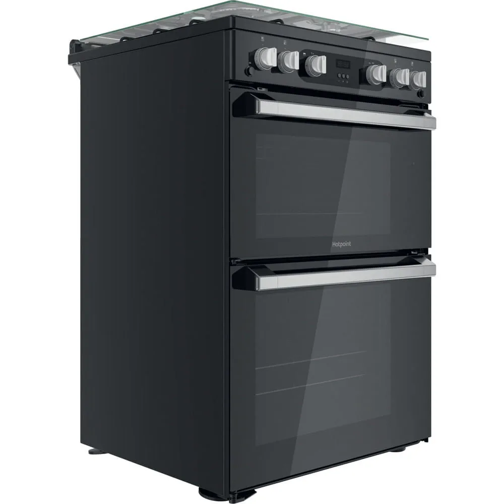 Hotpoint HDM67G0C2CB/UK Freestanding Gas Cooker - Black