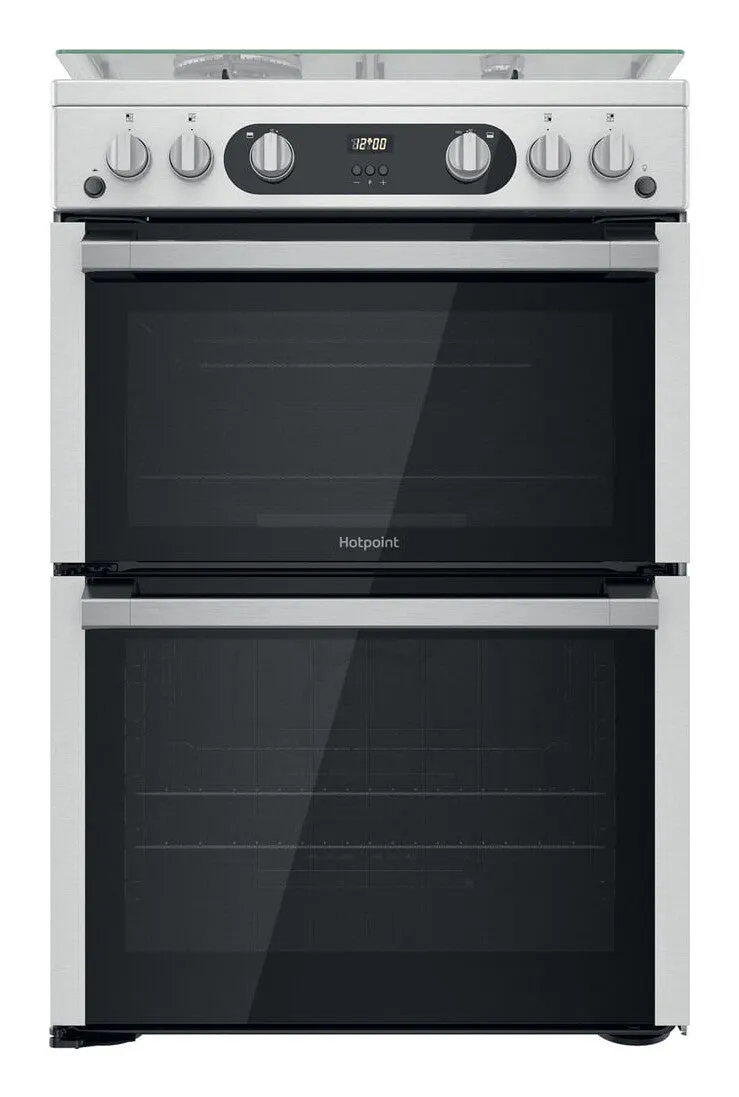 Hotpoint HDM67G0C2CX/UK Freestanding Gas Cooker - Silver