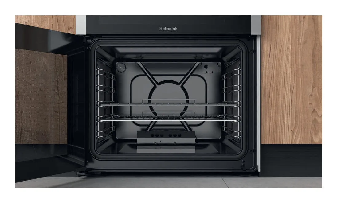 Hotpoint HDM67G0C2CX/UK Freestanding Gas Cooker - Silver