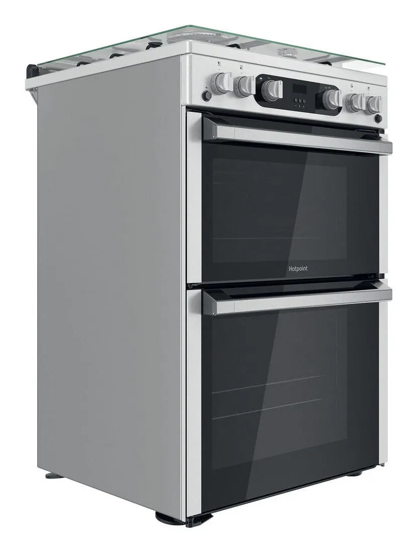 Hotpoint HDM67G0C2CX/UK Freestanding Gas Cooker - Silver