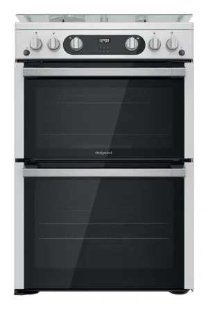 Hotpoint HDM67G0C2CX/UK Freestanding Gas Cooker - Silver