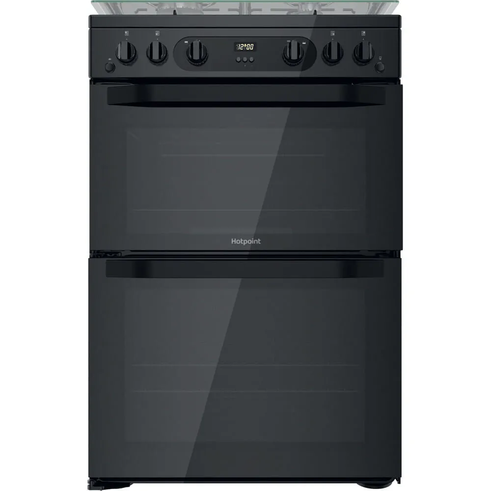 Hotpoint HDM67G0CCB/UK Freestanding Gas Cooker - Black