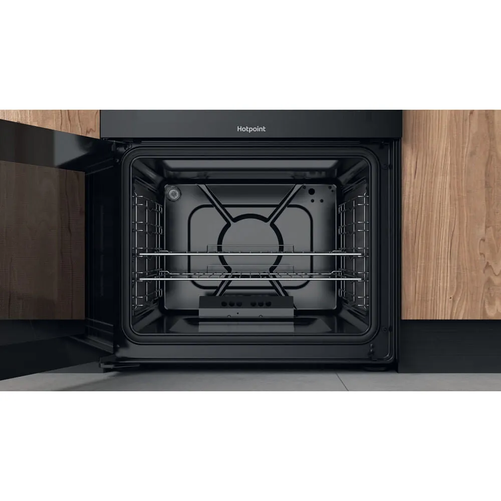 Hotpoint HDM67G0CCB/UK Freestanding Gas Cooker - Black