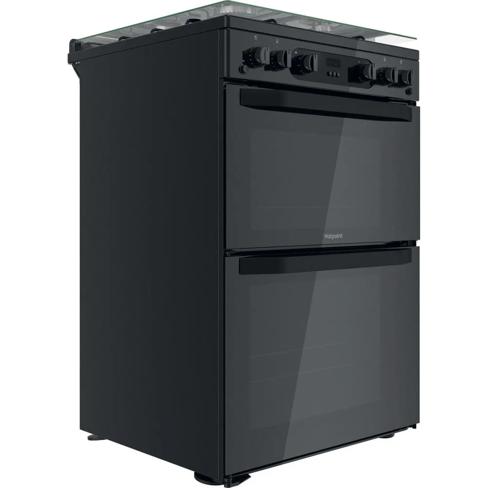 Hotpoint HDM67G0CCB/UK Freestanding Gas Cooker - Black