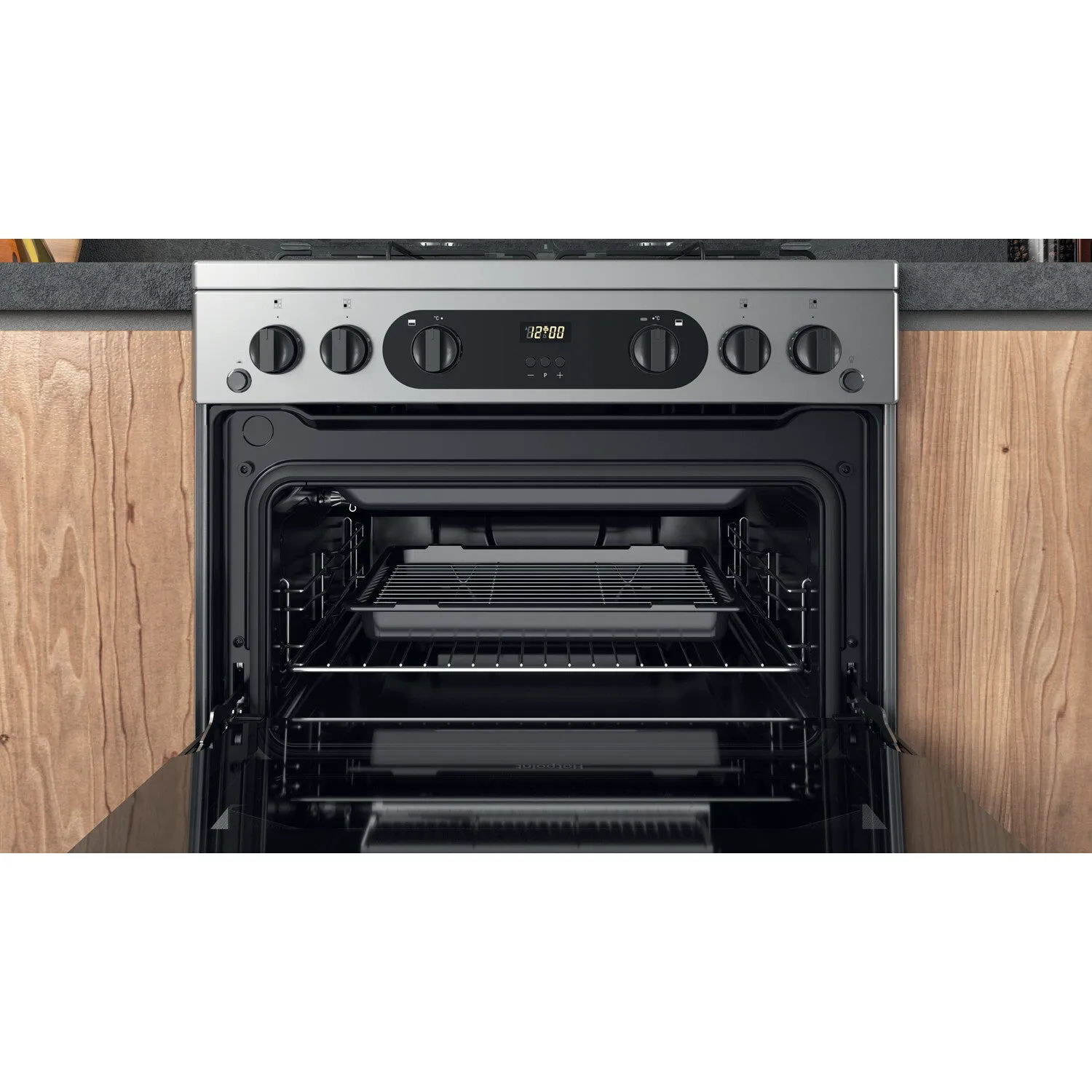 Hotpoint HDM67G0CCX/UK Freestanding Gas Cooker - Silver