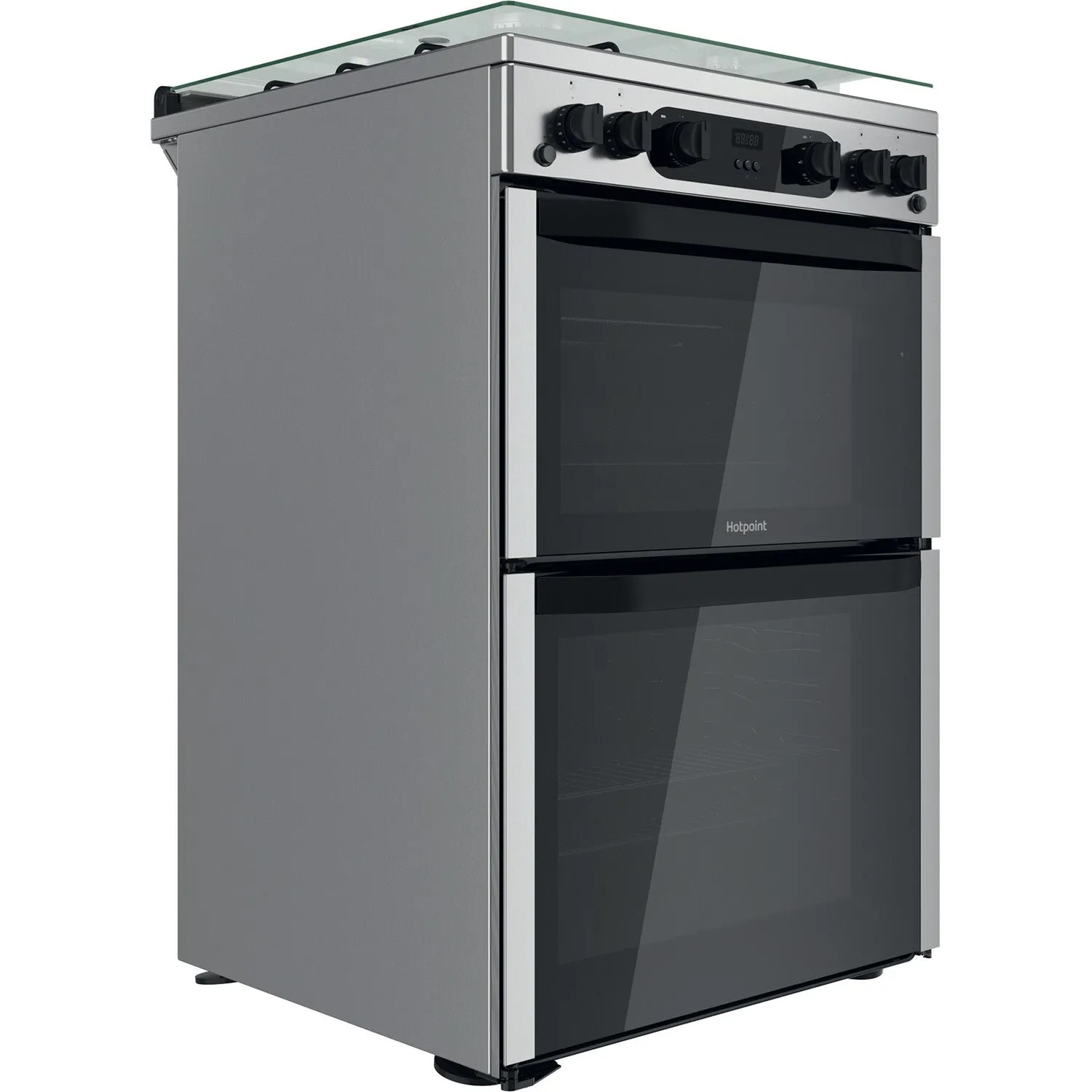 Hotpoint HDM67G0CCX/UK Freestanding Gas Cooker - Silver
