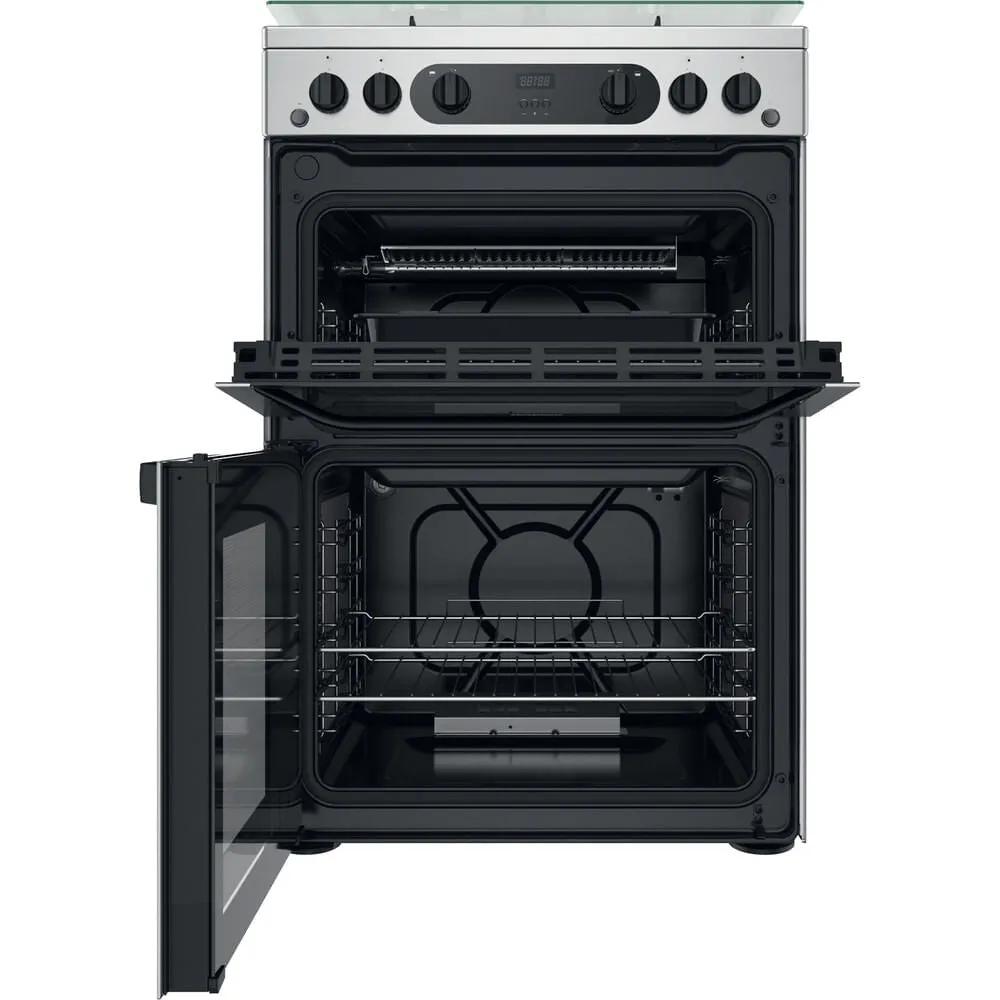 Hotpoint HDM67G0CCX/UK Freestanding Gas Cooker - Silver