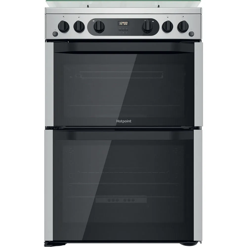 Hotpoint HDM67G0CCX/UK Freestanding Gas Cooker - Silver