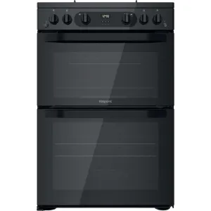 Hotpoint HDM67G0CMB/UK Freestanding Gas Cooker - Black