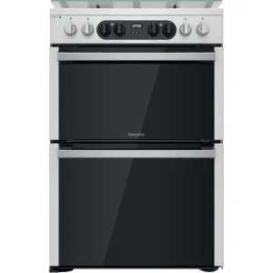 Hotpoint HDM67G8C2CX/UK Freestanding Cooker - Electric, Gas, Silver