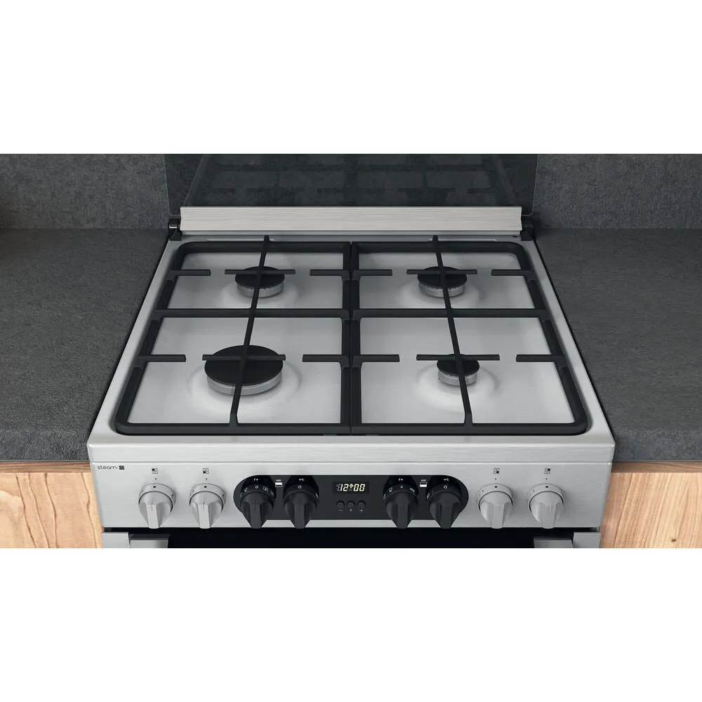 Hotpoint HDM67G8C2CX/UK Freestanding Cooker - Electric, Gas, Silver